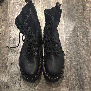 Dr. Martens Black Leather Platform Boots